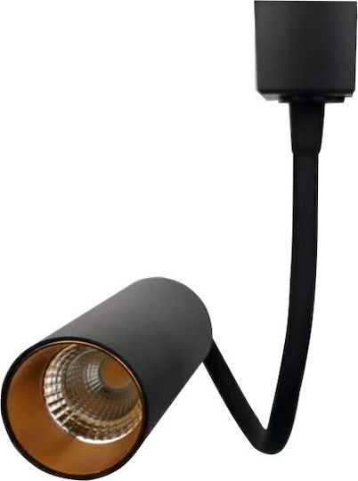 Atman Single LED Warm White Spot in Black Color