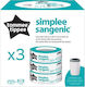 Tommee Tippee Simplee Sangenic Pungi De Schimb Pentru Coș Transparent 3 Bucăți