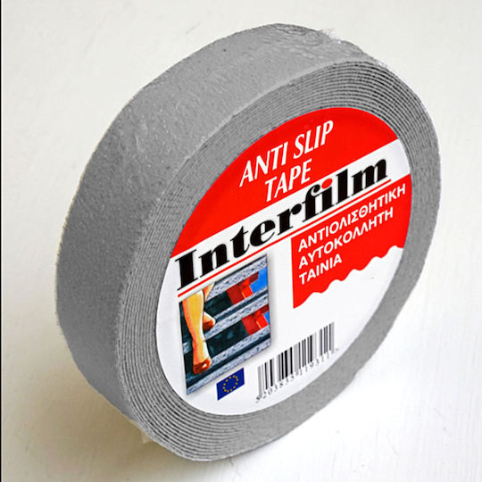 Interfilm Anti-Slip Γκρι Αυτοκόλλητη Αντιολισθητική Ταινία Γκρι 5mx25mm