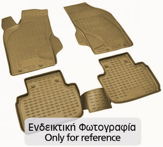 Novline Set of Front and Rear Mats 4pcs Tray Type for Lexus LS Beige