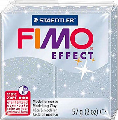 Staedtler Fimo Effect Glitter Silver Πολυμερικός Πηλός 57gr