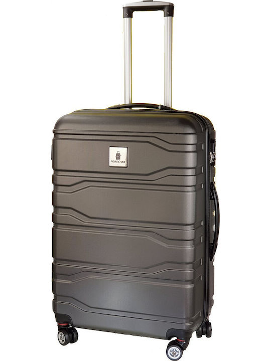 Forecast HFA-073 Large Hard Gray Suitcase with 4 Wheels Height 70cm