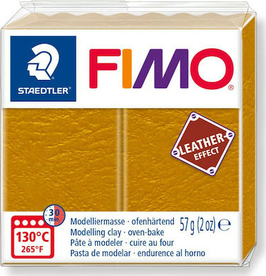 Staedtler Fimo Leather Effect Polymer Clay Ochre 57gr 8010-179