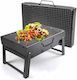 Koffer Rostfreier Stahl Tragbar Holzkohlegrill 36cmx29cm