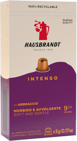 Hausbrandt Capsules Espresso Intenso Compatible with Machine Nespresso 10caps,tobolek