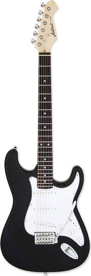 Aria Pro II STG-003 Electric Guitar Stratocaster with SSS Pickup Configuration Black