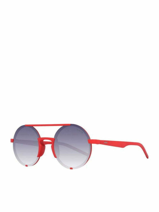 Polaroid Women's Sunglasses with Red Metal Frame and Gray Gradient Lens PLD6016/S ABA8W