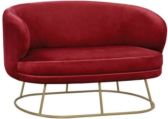 Arien Двуместен Диван Кадифе Червен 125x80x84см.