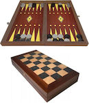 Backgammon Wooden with Checkers 38x38cm