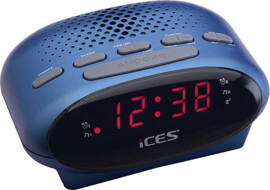 Lenco ICR-210 Digital Tischuhr Hellblau ICR-210