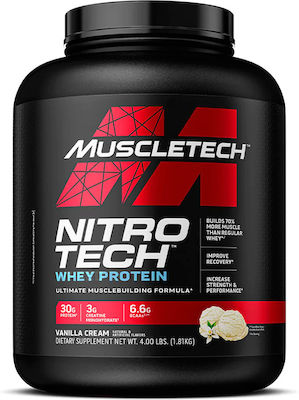 MuscleTech Performance Series Nitrotech Πρωτεΐνη Ορού Γάλακτος με Γεύση Vanilla Cream 1.8kg