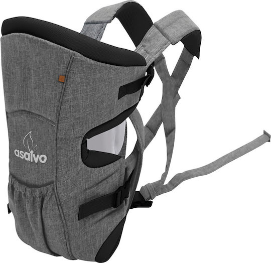 Asalvo Κλασικός Μάρσιπος Baby Carrier Γκρι με Μέγιστο Βάρος 9kg