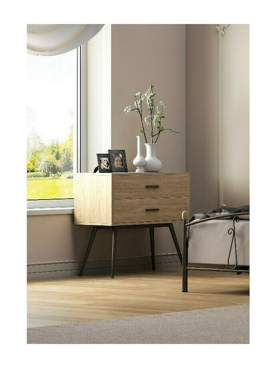 Κ07 Wooden Chest of Drawers with 2 Drawers Morpheus 90x40x76cm