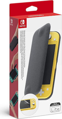 Nintendo Flip Cover & Screen Protector Тъкан Защитен калъф за конзола Превключвател Lite Сив