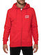 Red Hoodie Cardigan