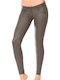 Wr.Up Skinny De zi cu zi Colanti de femei Lung Colanti Lucios Maro