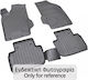 Novline Set of Front and Rear Mats 4pcs Tray Type for Lexus CT 2011+ Gray
