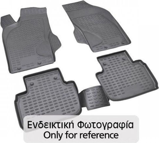 Novline Set of Front and Rear Mats 4pcs Tray Type for Lexus CT 2011+ Gray