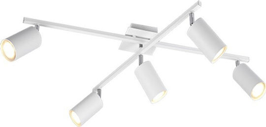 Trio Lighting Marley Spot cu 5 Lumini și cu Soclu GU10 în Culoare Alb