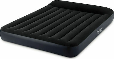 Intex Pillow Rest Classic Single Camping Air Mattress with Built-In Pump 191x99x25cm