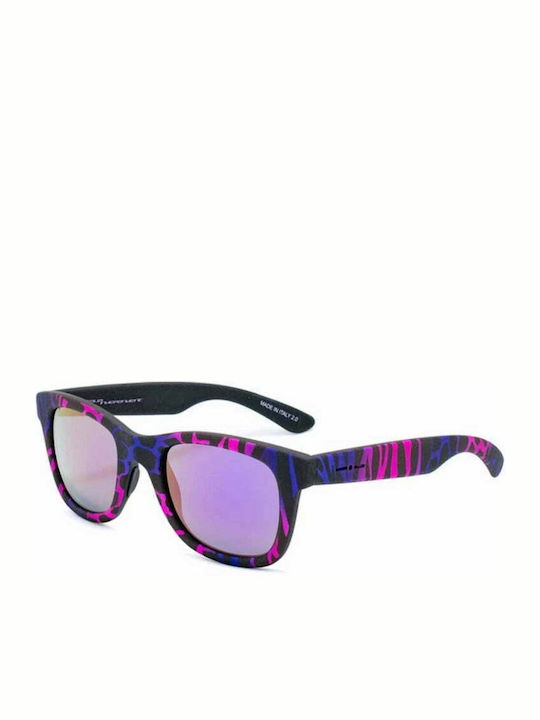 Italia Independent Women's Sunglasses with Purple Plastic Frame and Purple Mirror Lens 0090.ZEF.017