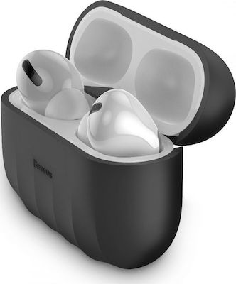 Baseus Shell Hülle Silikon in Schwarz Farbe für Apple AirPods Pro