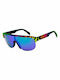 Italia Independent Men's Sunglasses with Multicolour Frame and Blue Mirror Lens 0911.ZEF.149