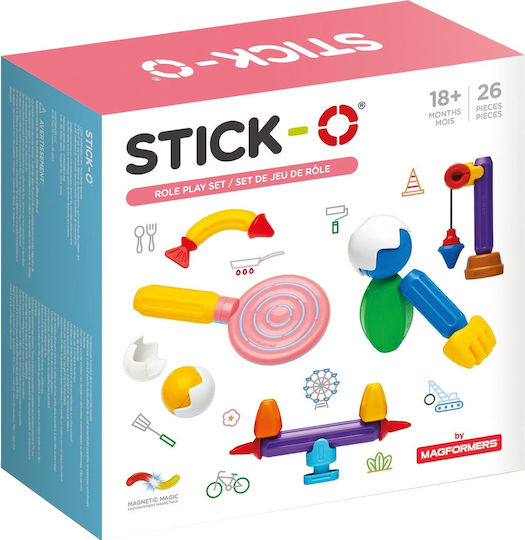 Magformers Μαγνητικό Παιχνίδι Κατασκευών Stick-O Role Play Set για Παιδιά 1.5+ Ετών