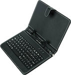 Blun Keyboard Case Flip Cover Plastic / Piele artificială cu Tastatură Engleză SUA Negru (Universal 7" - Universal 7") WTK-100