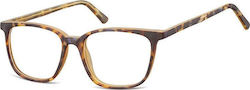 Sunoptic Plastic Eyeglass Frame Butterfly Brown Tortoise CP133E