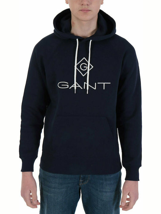 Gant Sweatshirt with Hood Navy Blue