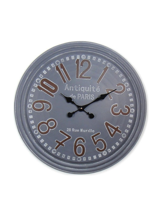 Oriana Ferelli Antique Wall Clock Metallic 63cm