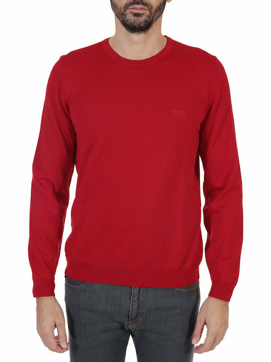 Hugo Boss Herren Langarm-Pullover Burgundisch