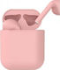 i13S Earbud Bluetooth Handsfree Earphones with Sweat Resistance and Charging Case Pink