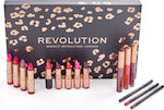 Revolution Beauty Lip Revolution Σετ Μακιγιάζ για τα Χείλη 12τμχ Reds