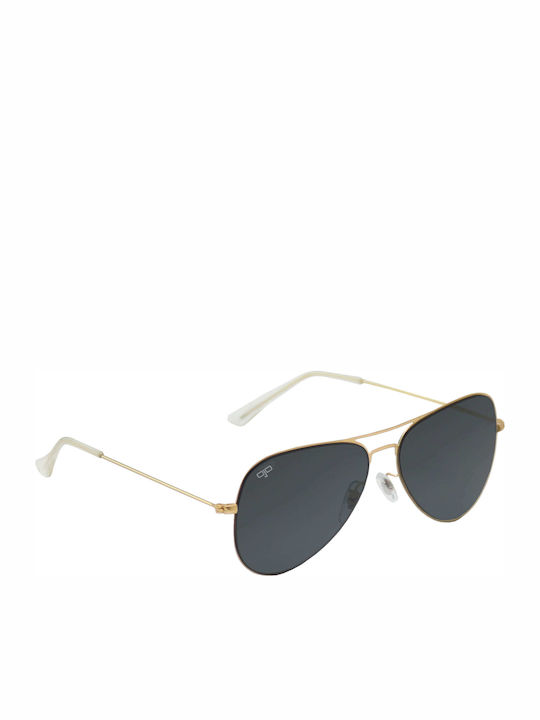 OJO Sunglasses Aviators Anya Ανδρικά Γυαλιά Ηλίου με Χρυσό Μεταλλικό Σκελετό και Μαύρο Φακό 05OMN22310
