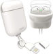 Remax RC-A6 Θήκη Σιλικόνης σε Λευκό χρώμα για Apple AirPods 1 / AirPods 2