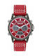 Kenneth Cole Watch Chronograph Battery with Red Rubber Strap RK50966009