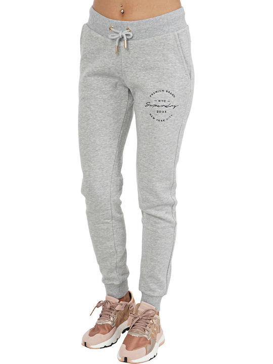 Superdry Applique Damen-Sweatpants Jogger Gray