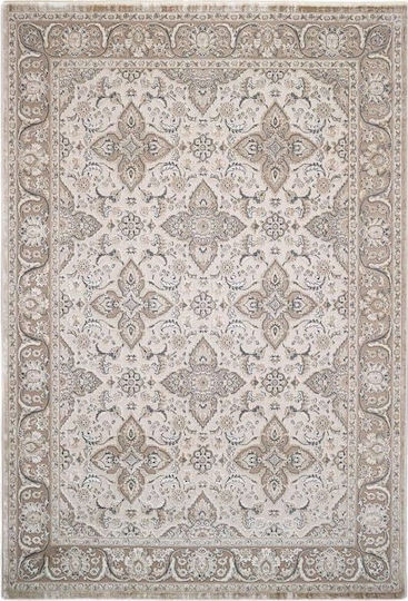 Klonaras 4441 Set Modern Schlafzimmer-Teppichsets Samt Cream-Grey-Beige 3Stück
