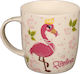 Keskor Flamingo Ceramic Cup Beige 360ml