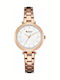 Curren Women's Watch with Pink Gold Metal Bracelet