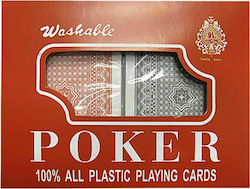 Set Plastic Card Deck Black/Red 2pcs