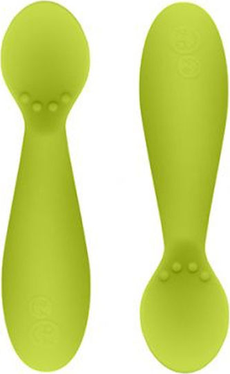 Ezpz Baby Set mit Löffeln Tiny aus Silikon Lime 2Stück