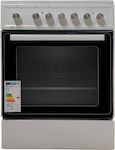 MultiHome 60SF04VR Κουζίνα 57lt με Κεραμικές Εστίες Π60εκ. Λευκή