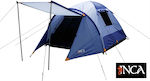 Inca Pacha 3P Cort Camping Igloo Albastră cu Dublu Strat 3 Sezoane pentru 3 Persoane 205x180x120cm