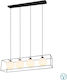 Trio Lighting Gabbia Μοντέρνο Κρεμαστό Φωτιστικό Πολύφωτο Ράγα για 4 Λαμπτήρες E14 σε Μαύρο Χρώμα