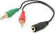 Equip Converter 3.5mm female to 3.5mm male 1pcs 147942
