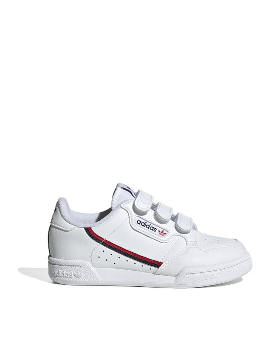 Continental 80 CF C Kinder Sneakers mit Klettverschluss Cloud White / Scarlet