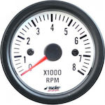 Simoni Racing White Line RPM-Zähler Für das Auto 52mm 52mm